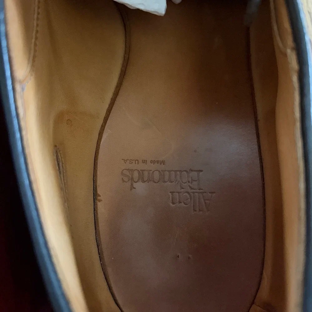 Allen Edmonds DELLWOOD Split Toe Lace Up Oxfords 11.5 D Brown USA Made Leather